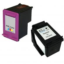 Renewable HP 63XL 2/Pack Black/Tricolor High Yield Ink Cartridges