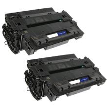 Renewable HP 55X 2/Pack High Yield Black Toner Cartridges (CE255XD)
